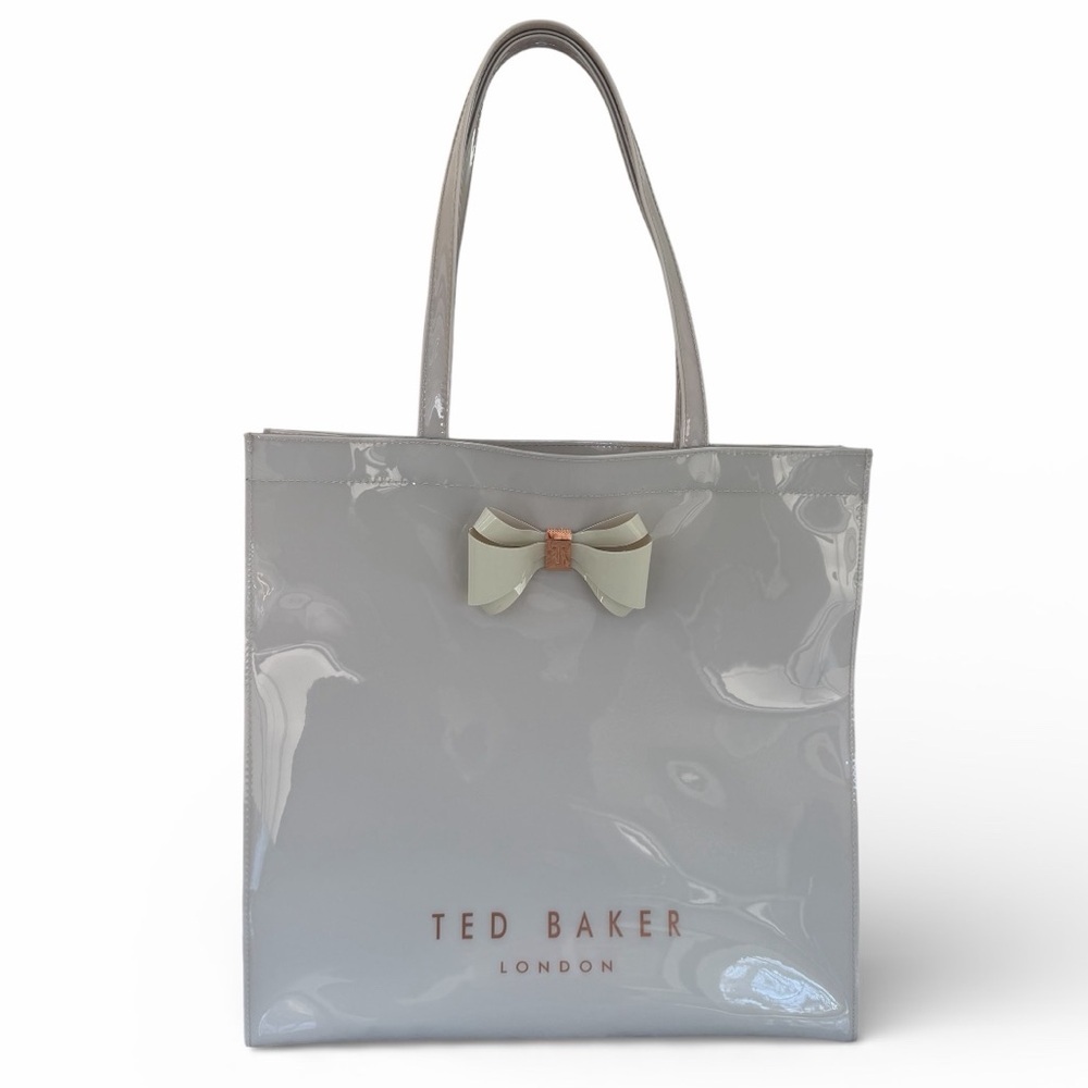 Ted Baker London Alacon Grey Plain Bow Large Icon Bag Shopper Tote Large